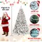 Edge Collections - 8' - White - Fluffy Pre-lit Flocked Christmas Tree - 1 Piece